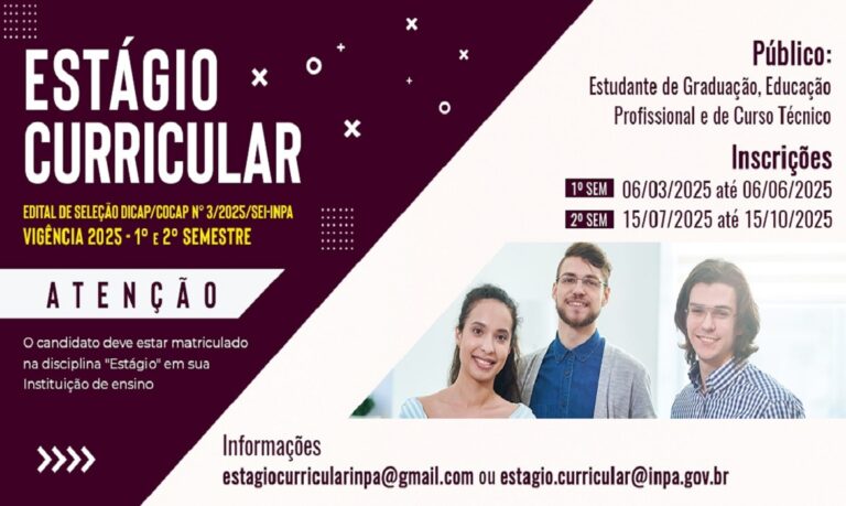 Podem se candidatar estudantes regularmente matriculados na disciplina Estágio Curricular ou similar em instituições de ensino públicas, ou privadas.