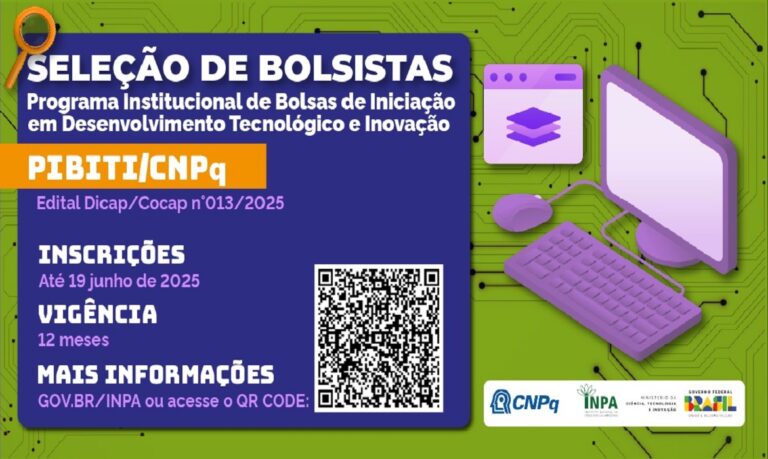 Os editais do Pibiti e do Pibic/Paic oferecem vagas para estudantes de graduação nas áreas de ciência, tecnologia e inovação, com inscrições encerrando em junho.