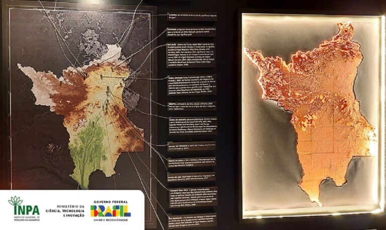A mostra apresenta experiências imersivas com vídeos, hologramas, projeções e grafismos que revelam a biodiversidade e a cultura de Roraima.