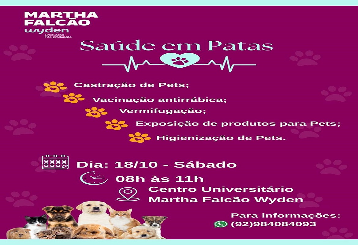 O projeto Saúde em Patas é uma oportunidade para que os alunos vivenciem o exercício profissional de forma ética e responsável.
