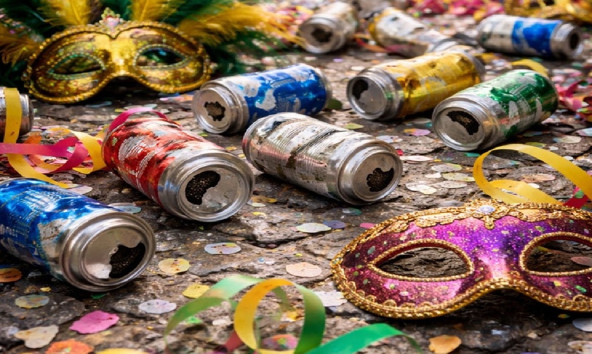 O aumento no consumo de bebidas em lata durante a folia aquece a cadeia da reciclagem do alumínio em todo o país.