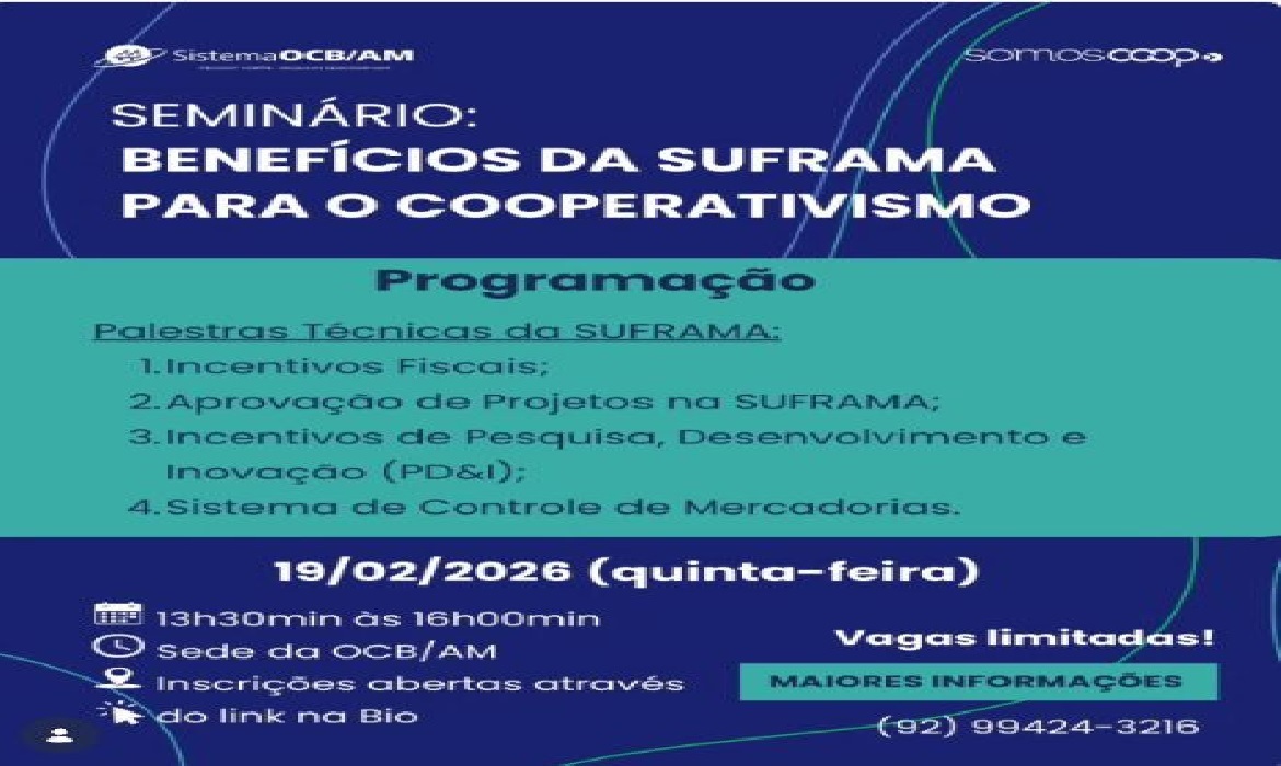 O Sistema OCB/AM e a SUFRAMA colocaram na mesma mesa técnicos, lideranças e cooperativistas com um objetivo claro: destravar incentivos fiscais e fazer projetos avançarem de verdade.
