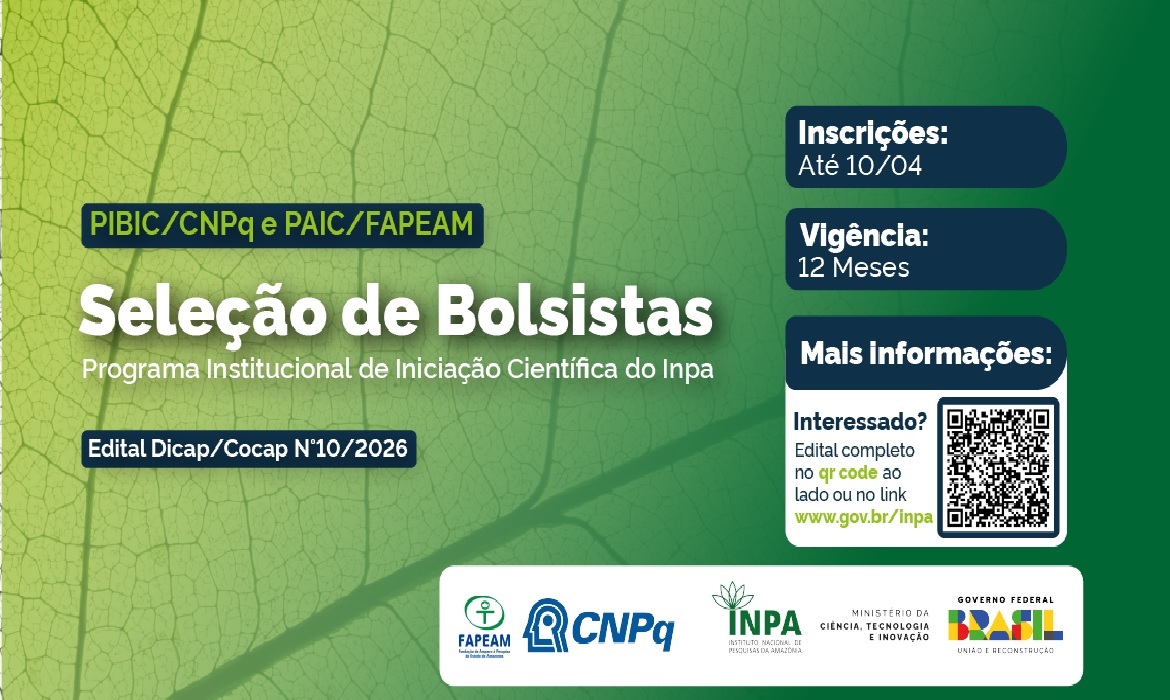 Programa de Iniciação Científica oferece bolsas de R$ 700 mensais para estudantes.