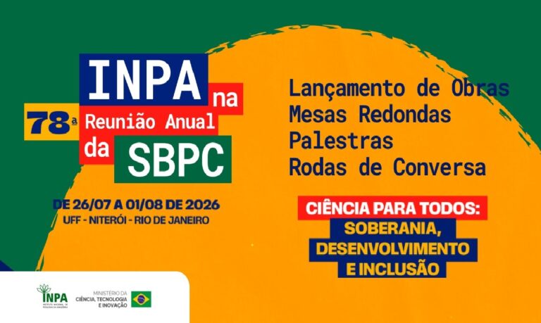 Estande interativo do INPA destaca ciência, biodiversidade e conhecimento produzido na região amazônica.