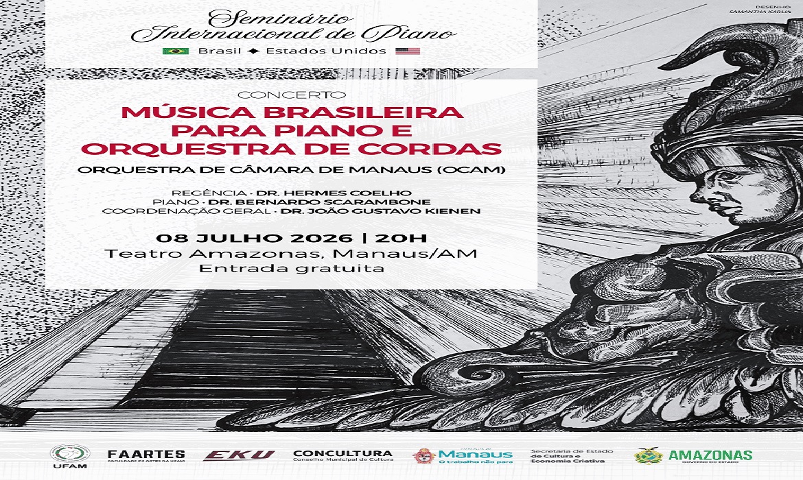 Pianista Bernardo Scarambone será o solista da noite em espetáculo gratuito, marcado pelo encontro entre tradição, inovação e excelência artística.