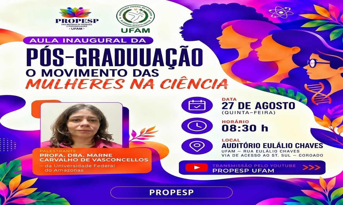 Aula é aberta ao público e também terá transmissão ao vivo pelo YouTube da Propesp.