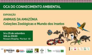 Com acervo do INPA que reúne mais de 1,2 milhão de exemplares, a mostra aproxima a população urbana da fauna regional com a presença de pesquisadores e estudantes.